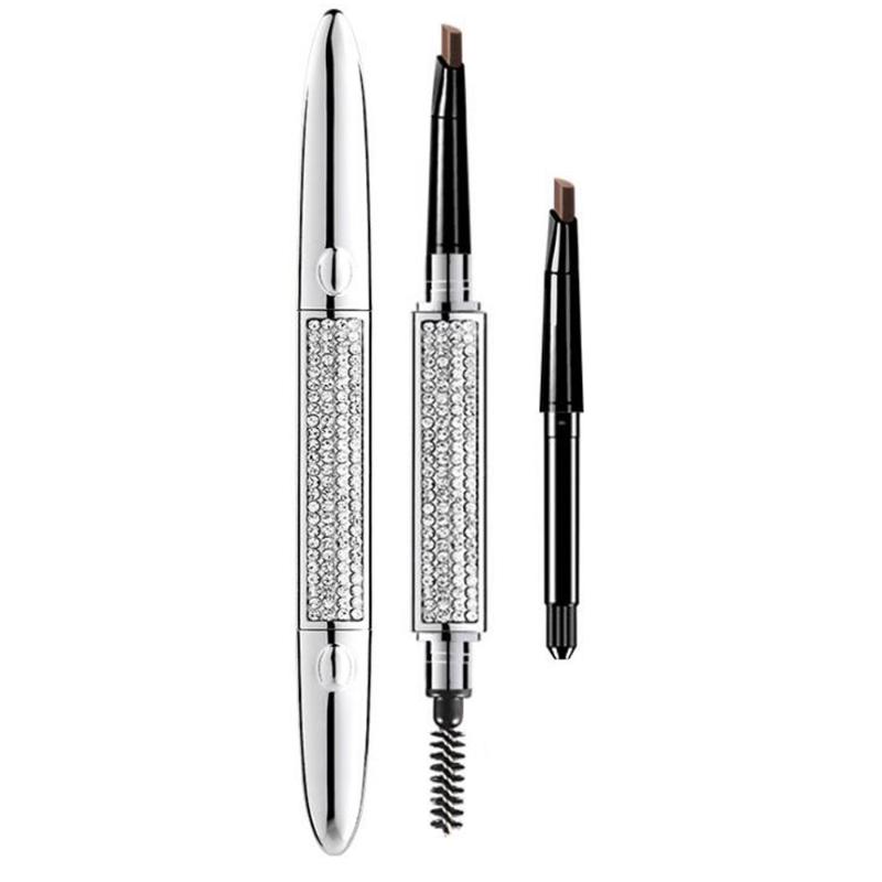 

Makeup Brushes Triangle Eyebrow Pencil Shining Diamond Shape Lasting Waterproof Color Non-Makeup With Brush Gift Refill Brow