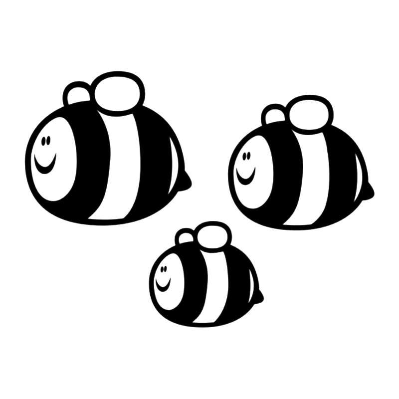 

16*11.7cm Car Stickers New Style Hot 3 BEES vinyl decal sticker Personality Style Creative Stickers Jdm, Color