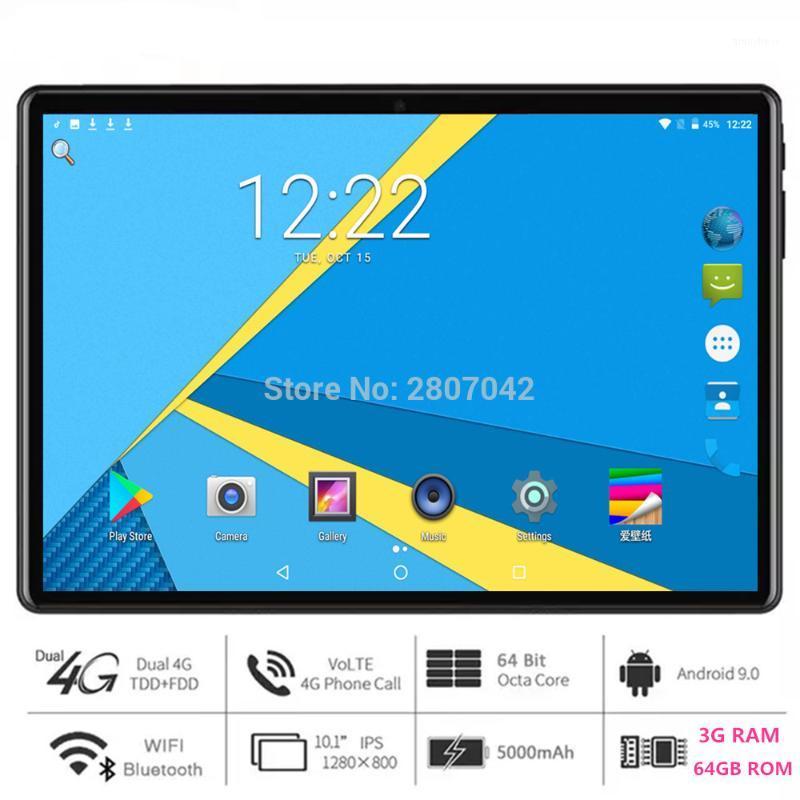 

10 inch tablet PC 4G Android 9.0 8 Core Super tablets Ram 3GB Rom 64GB WiFi GPS 10.1 tablet IPS Dual SIM GPS +64GB TF Card1, Black