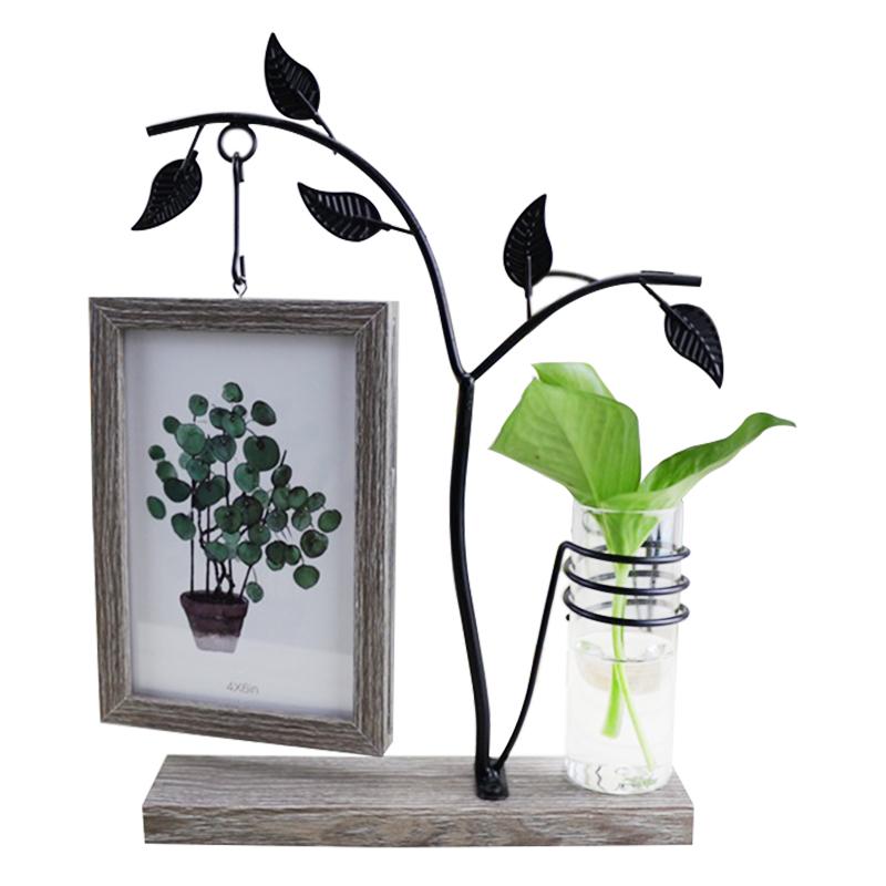 

Features With Hydroponic 6 Inch Hanging Double-Sided Photo Frame Creative Personality Decorative Table Crafts Ornaments