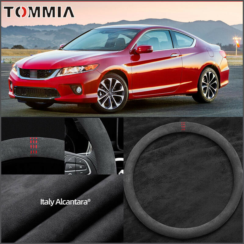15 inch Non-slip Black Alcantara Suede Car Steering Wheel Cover For Honda Accord-image-637170354