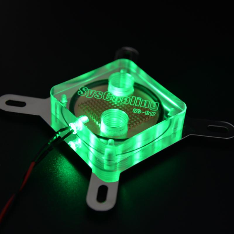 

SYSCOOLING CPU Water Cooling Block C17 Computer Cooling Acrylic Water Cooler Intel and AMD all platform universal