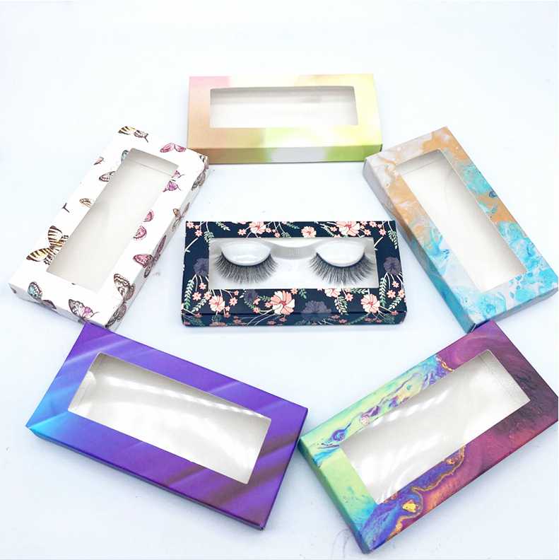 

NEW 20/50/100 pcs Eyelash Packaging Box Wholesale Lashes Boxes Empty Eyelash Package Boxes Case 8-25mm Lashes Rectangle Box