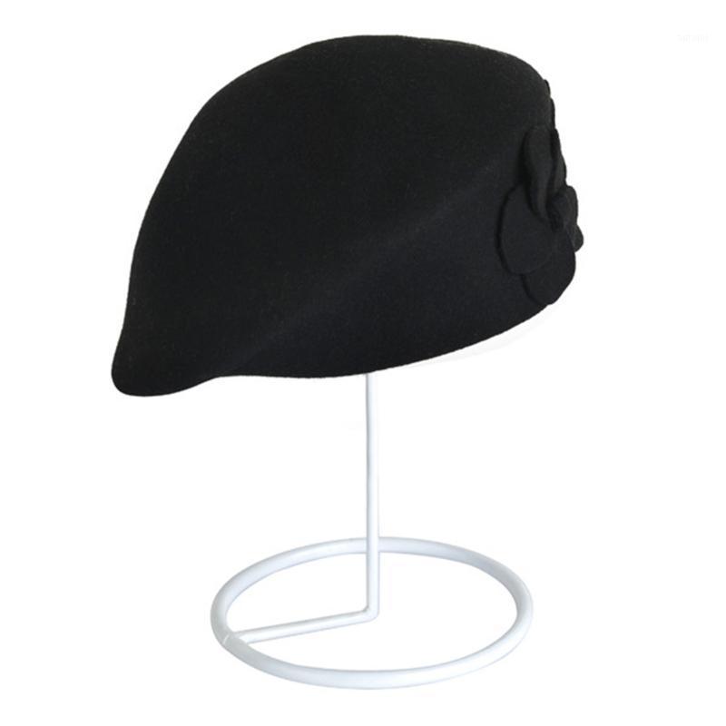 

Women Casual Beret Warm Breathable Travel Vintage Soft Wear Resistance Autumn Winter Flower Pattern Hats Elegant Gift Faux Wool1, Red