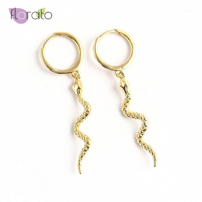 

Fashion 925 Sterling Silver Gold Snake Hoop Earrings Punk Animal Earrings for Women Gold Silver Jewelry1