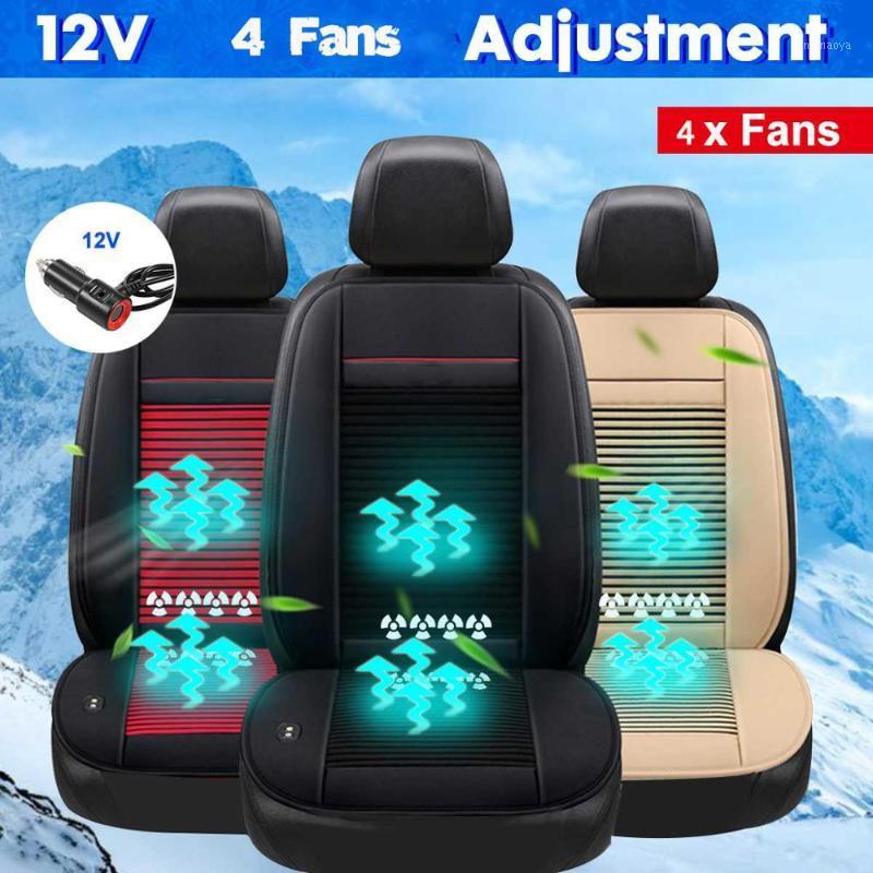 

JIAMEN 12V 3 Speed 8 Built-in Fan Car Seat Cushion Universal Cooling Fan Cool Adjustment Summer with Lighter Plug1