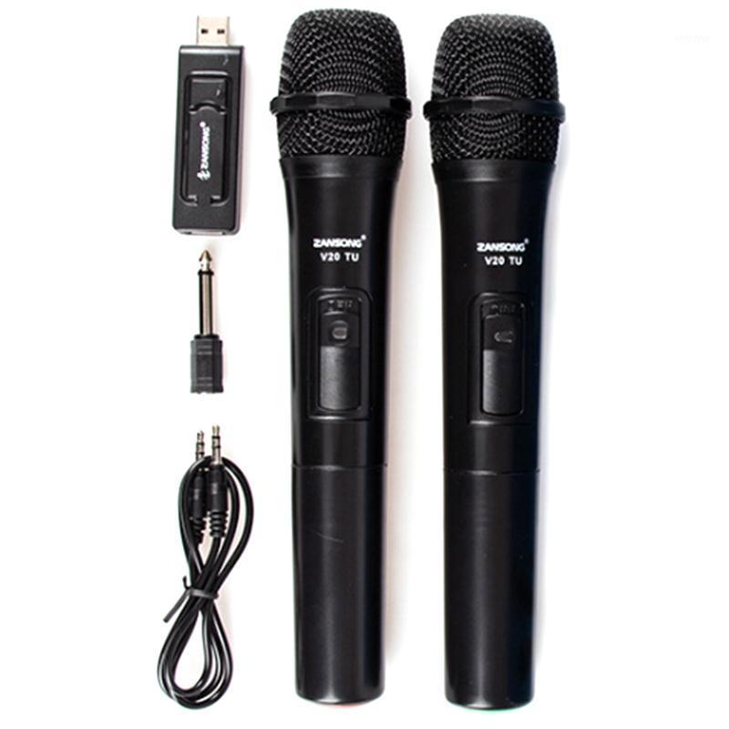 

Zansong Uhf Usb 3.5Mm Wireless Microphone Megaphone Handheld Mic with Receiver for Karaoke Speech Loudspeaker V201