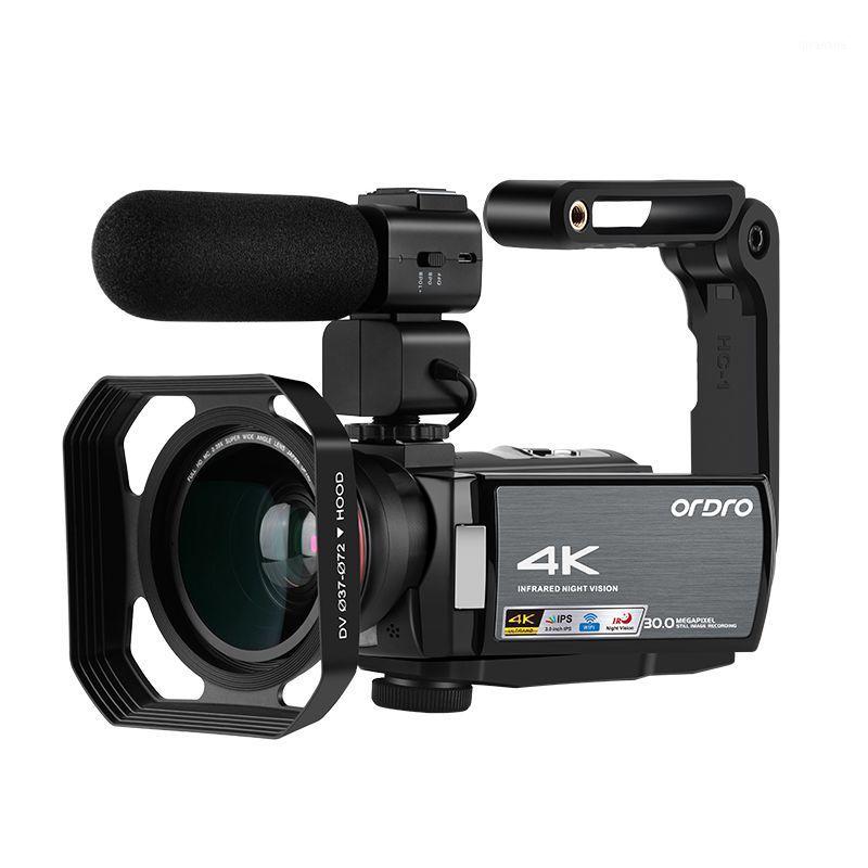 

2020 new Video Camera 4K Digital Camcorder Full HD ORDRO AE8 Night Vision wifi 3.0 IPS Touch Screen Filmadora Vlog Camera1, Standard