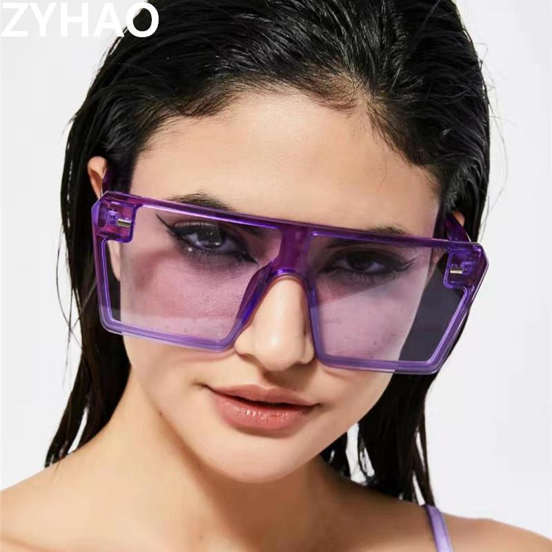 

2020 Oversized Sunglasses Women Retro Rice Spike Vintage Big Frame Sunglasses Colorful Siamese Goggles Men Sun Glasses Oculos1