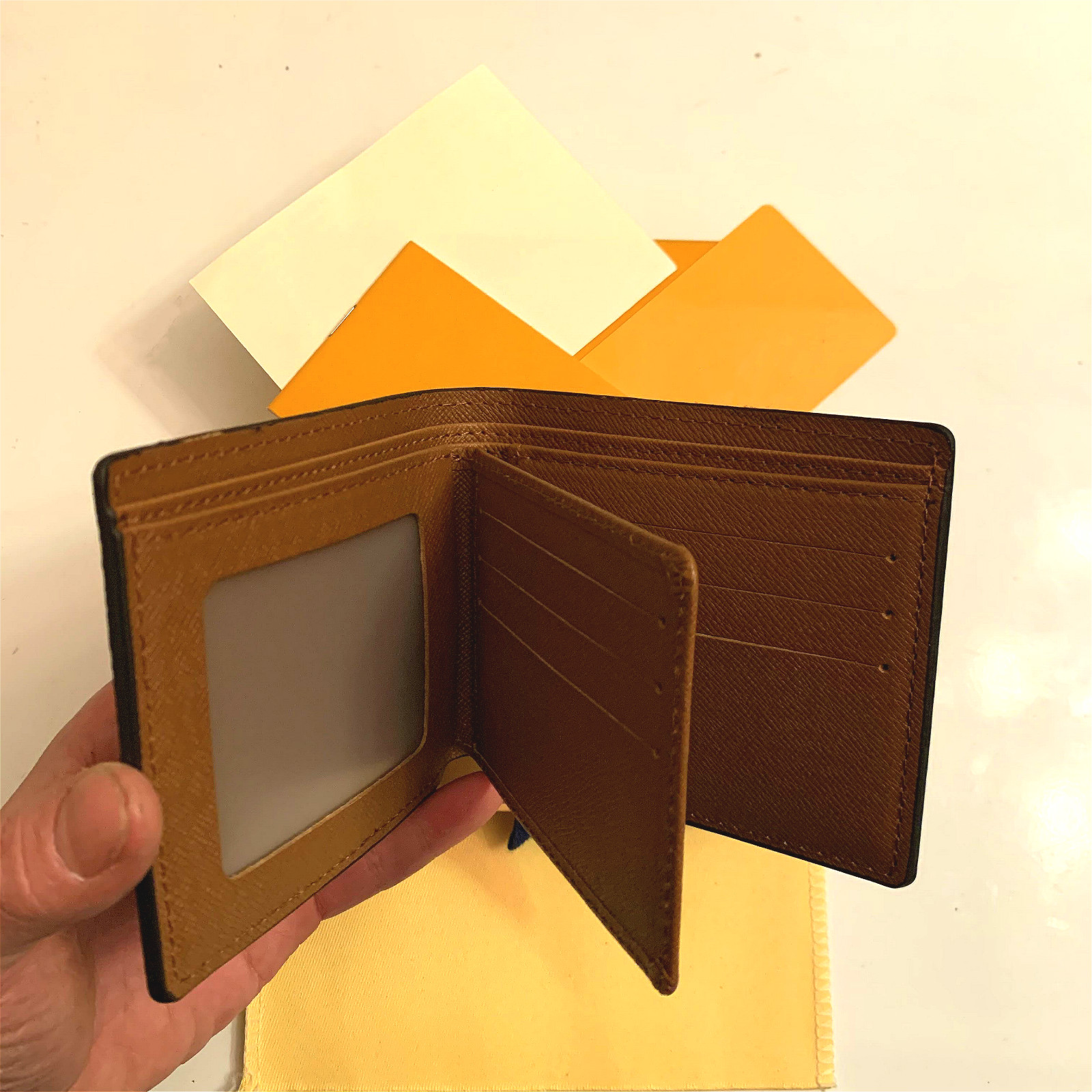 

2020 new bag billfold High quality Plaid pattern women wallet men pures high-end s designer wallet with box 119, Embossed black grid