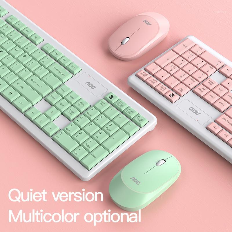 

Wireless Mouse And Keyboard Set USB Pink Keyboards Silent Office Gaming Mute Keyboard Mouse Combo For Notebook Laptop Desktop PC1