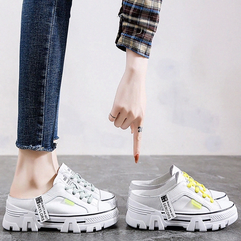 

Woman Slippers Ladies Platform Lace Up Slingbacks Shoes Thick Bottom Women Cross Female Comfortable Women's Non slip Footwear #yG3p, Black