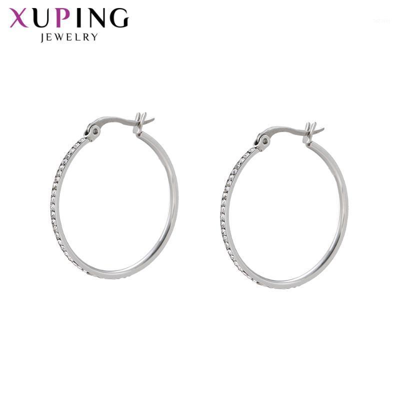 

Xuping Personalized Elegant Big Hoop Earrings Stainless Steel Jewelry Charms Styles Birthday Party Ladies Gifts S180.2-E-5881