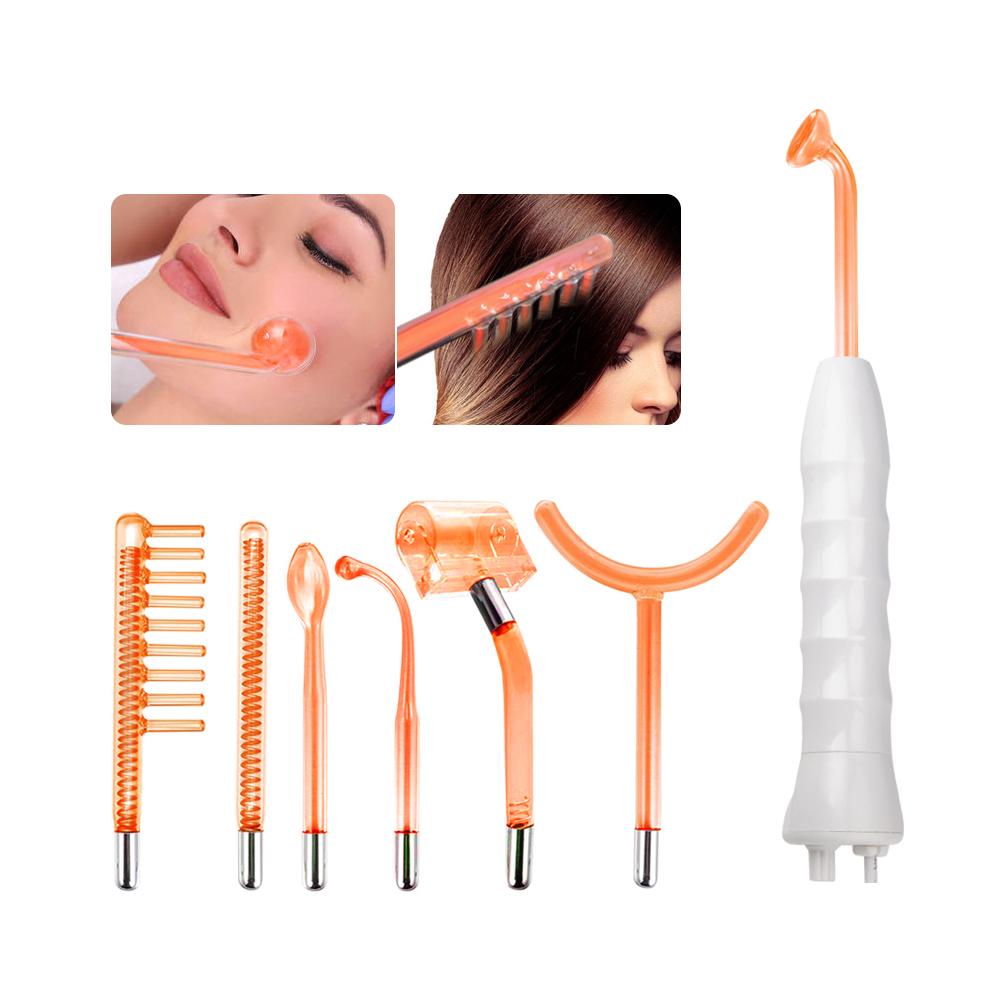 Home Use Portable High Frequency Violet Facial Machine With 7 Electrode Wands For Skin Care Acne