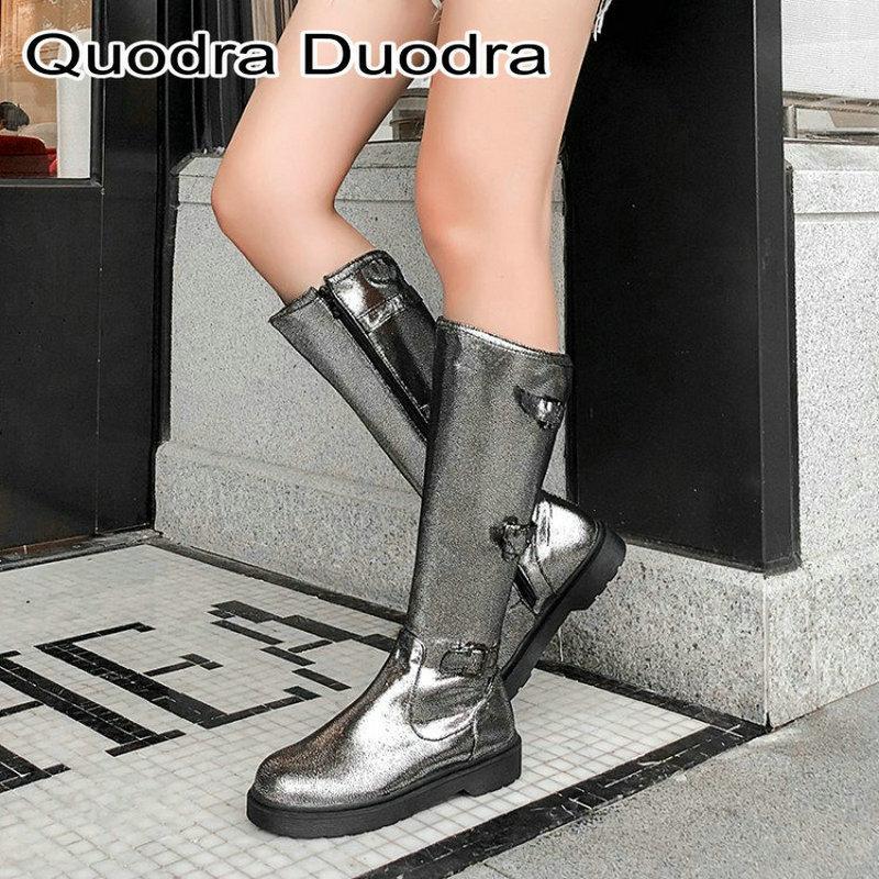 

Bling knee-high boots Women boots 2020 new winter Warm Plush Riding/Equestrian Square heels round toe shoes buckle plus1, Black