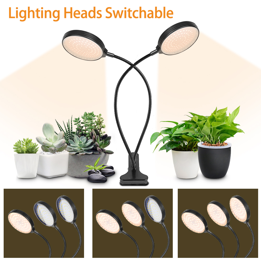 

2021 New Usb Plant Grow Light 78 Leds Sunlight Full Spectrum Adjustable Desktop Clamp Growing for Indoor Plants 5 Dimmable Levels 9nzb