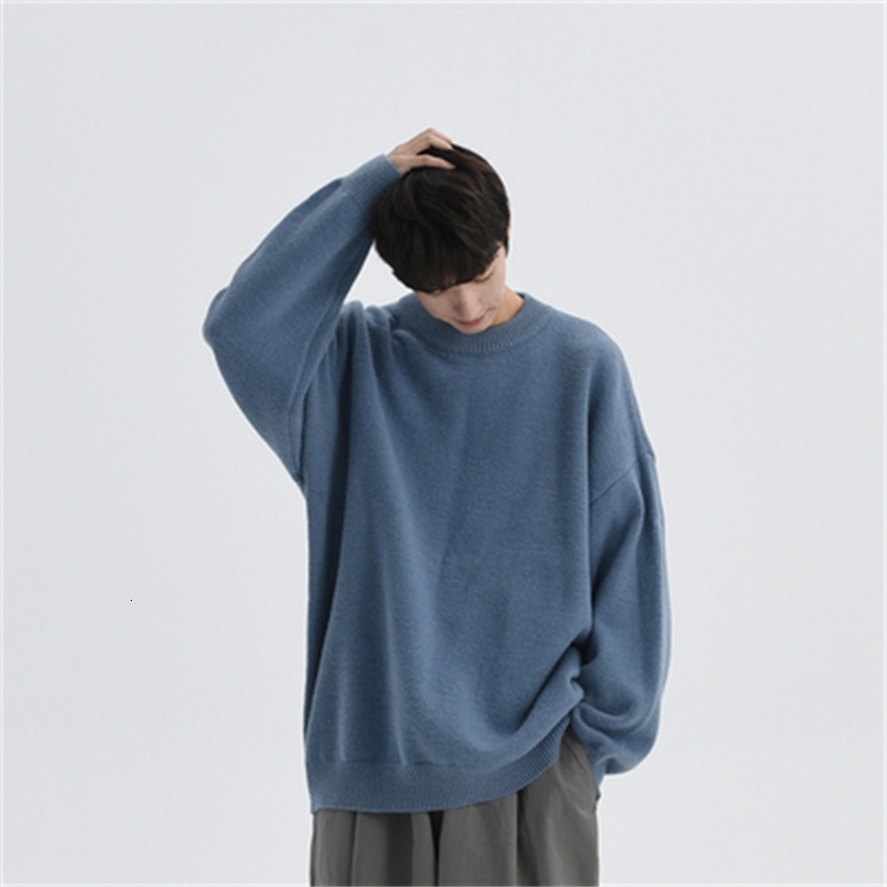 

2021 New Products for Men and Women Solid Knitted Tights Loose Student Shirt 3RIA