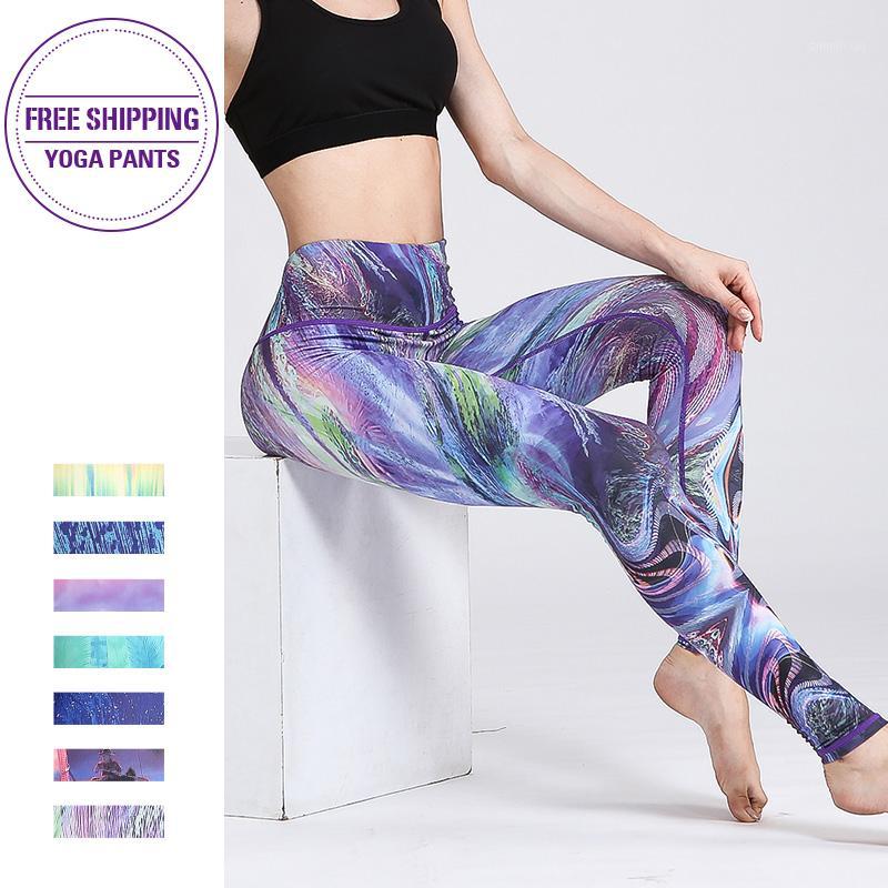 

SEXY Fitness Yoga Pants High waist Sport Women Leggings Gym Elastic Prints Long Tights for Running Tummy Control 2020 Booty1, Hk100