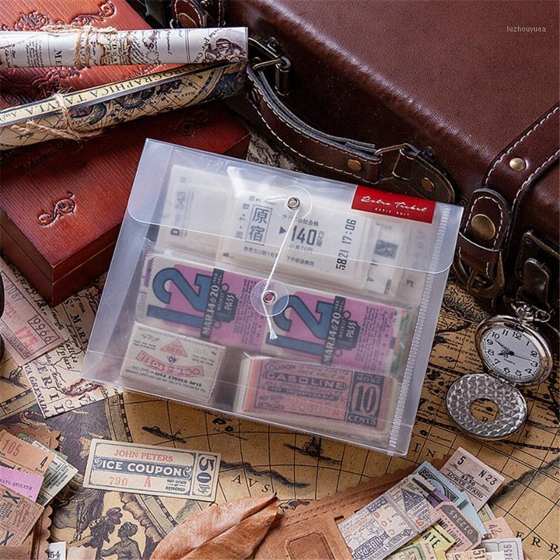 

400PCS Time Ticket NEW Material Sets Paper Stickers Kits Die Cut For DIY Scrapbooking Sticker Junk Journal Planner Card Making1