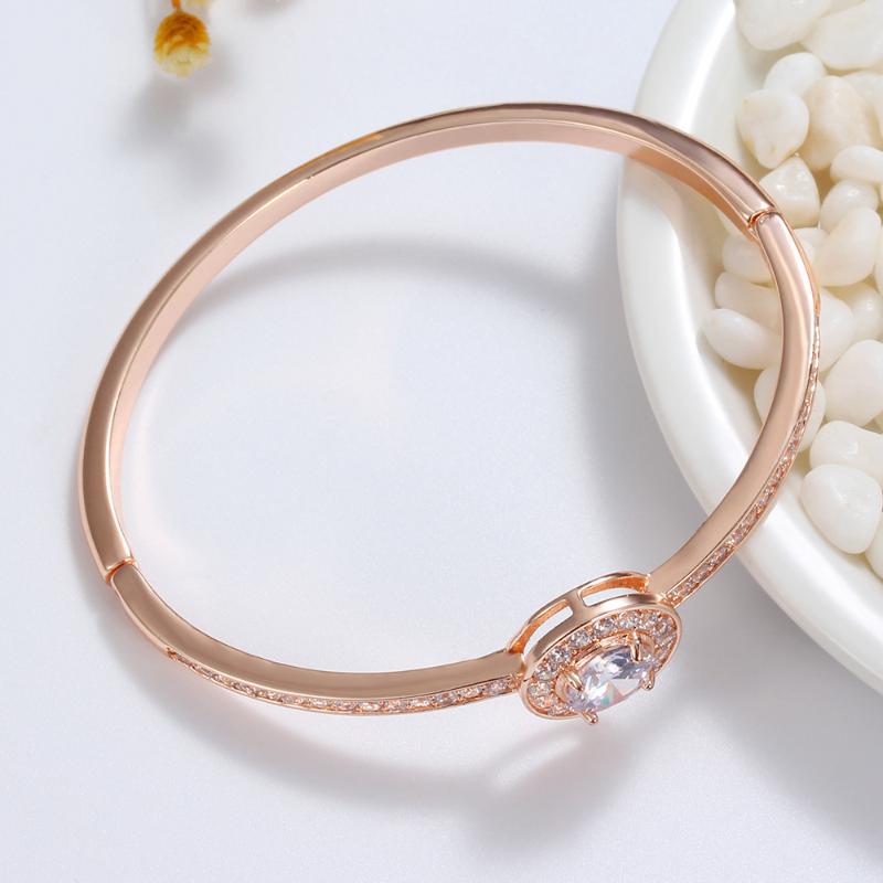 

New fashion bracelet female round zircon simple holy light round bracelet for women hot selling