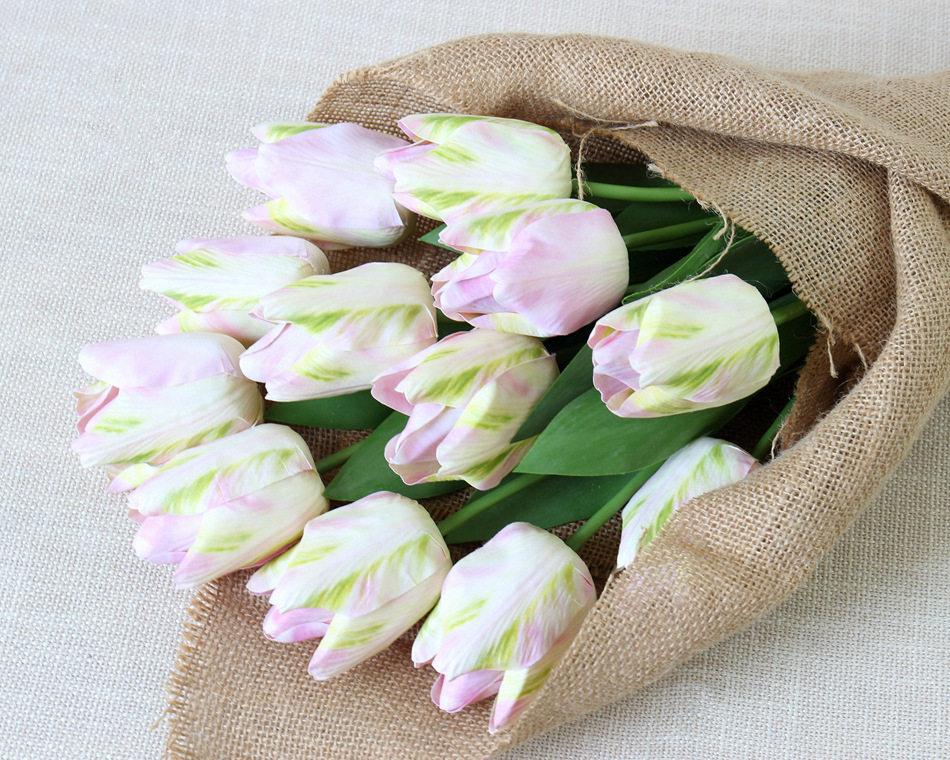 

55cm PU hand feeling big size tulips high quality home decoration, Color 3
