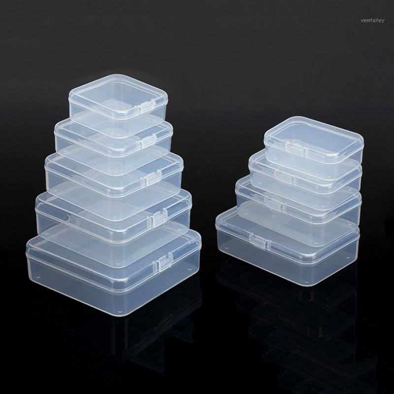 

Clear Lidded Small Plastic Box Sundries Tools Cotton swab Storage Box Jewelry Display Screw Case Beads Container 24 sizes1