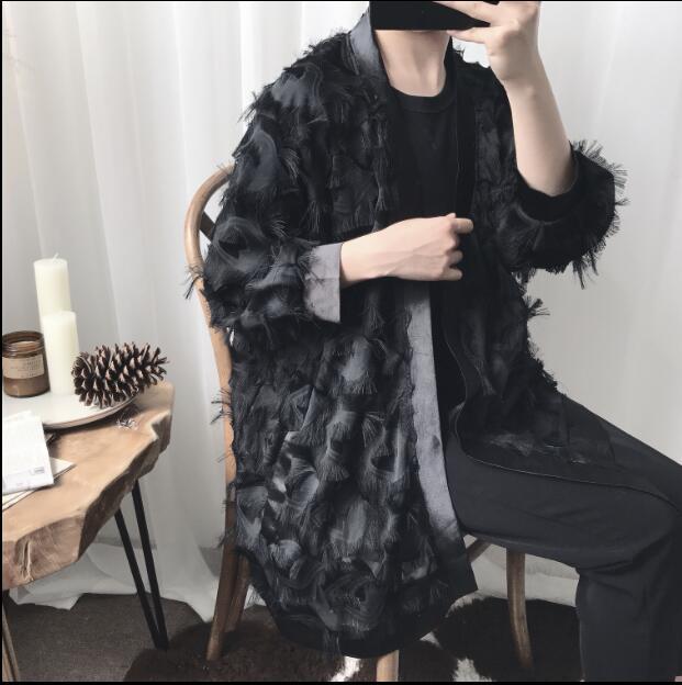 

2021 New Personality Dark Department Loose Fashion Shirt Fringe. S-xl. P1U2, White