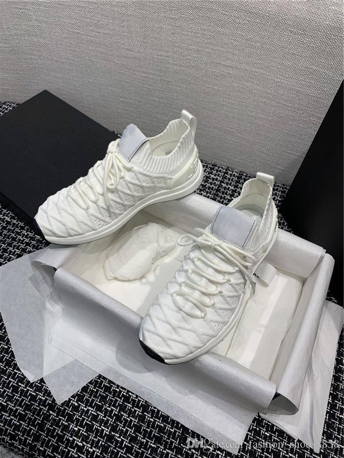 

Womens classic sports casual shoes black and white knitted breathable soft and comfortable socks sneaker,With Box