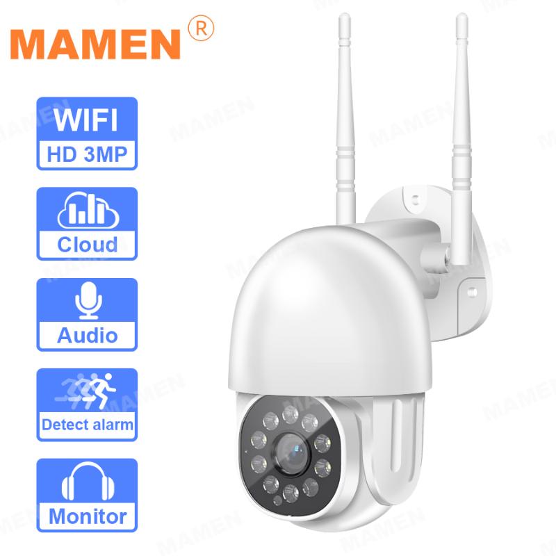

3MP 1080P Wifi IP Tracking Camera Outdoor AI Human Detect Ptz 10LEDs Wireless Surveillance Voice Call Security Camera