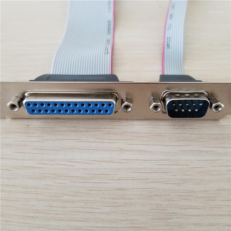 

DB25 25Pin Parallel Port Printer LPT + RS-232 RS232 COM DB9 9Pin Serial Port Cable Cord Wire Bracket 30cm1