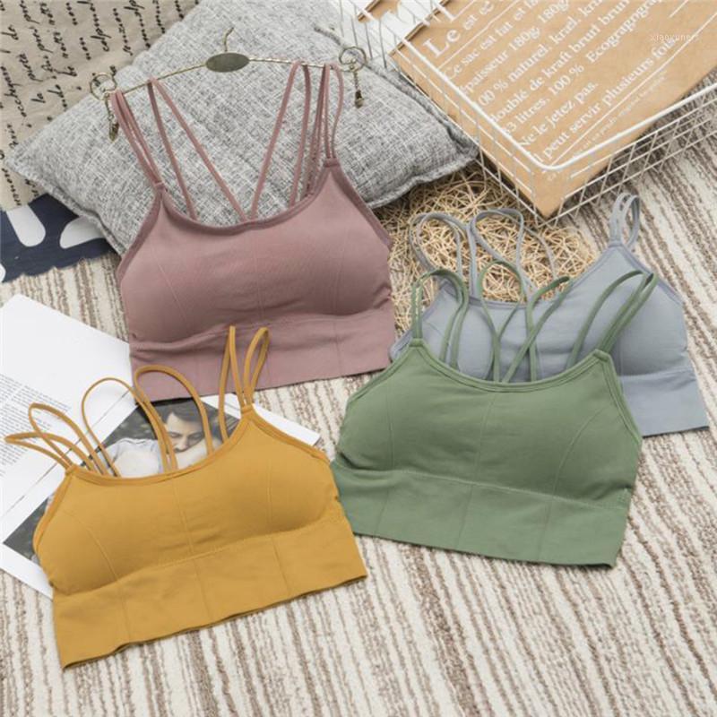 

2021 Sexy Summer Sport Bras For Invisible Women Push Up Lingerie Padded Bralette Wrap Top Bra Bustier Female Underwear1, Black