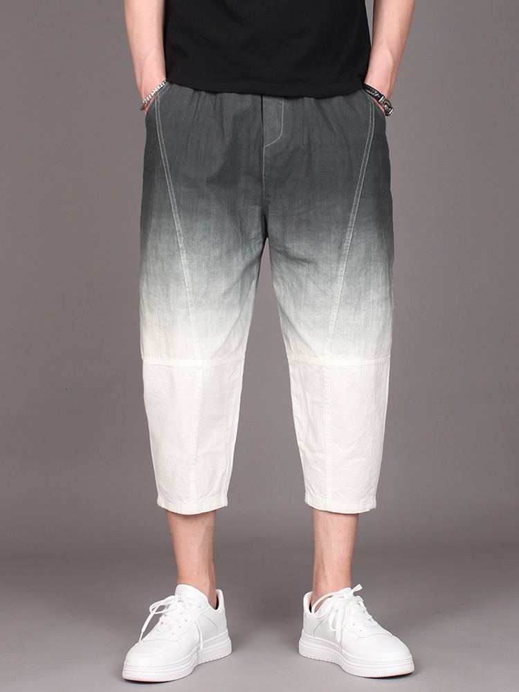

2021 New Popular Loose-fitting Small Feet Harun Seven Minutes Manly Will Fashion Casual Ice Eight Pants 5S0B, Beige
