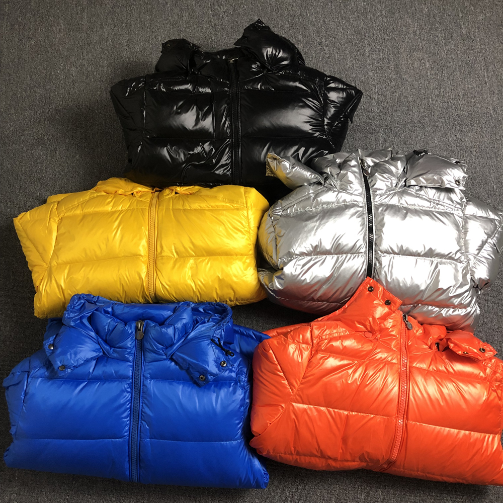 Mens Maya Winter Down Jacket Puffer Jackets Parka For Men Classic Casual Hooded Fur Coats Outdoor Warm Duck Feather Outwear High Quality Red