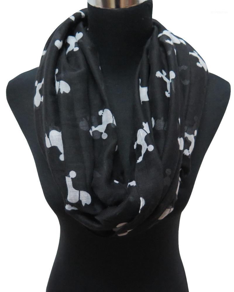 

Wholesale- 10pcs/lot Poodle Dog Animal Print Women's Infinity Scarf, Free Shipping1