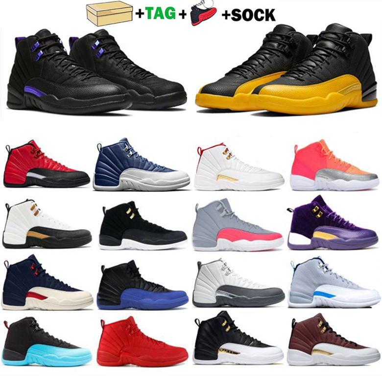 wholesale Indigo 12 basket shoes jumpman 12s mens sneakers university gold CNY flu game white dark grey french blue sports traienrs