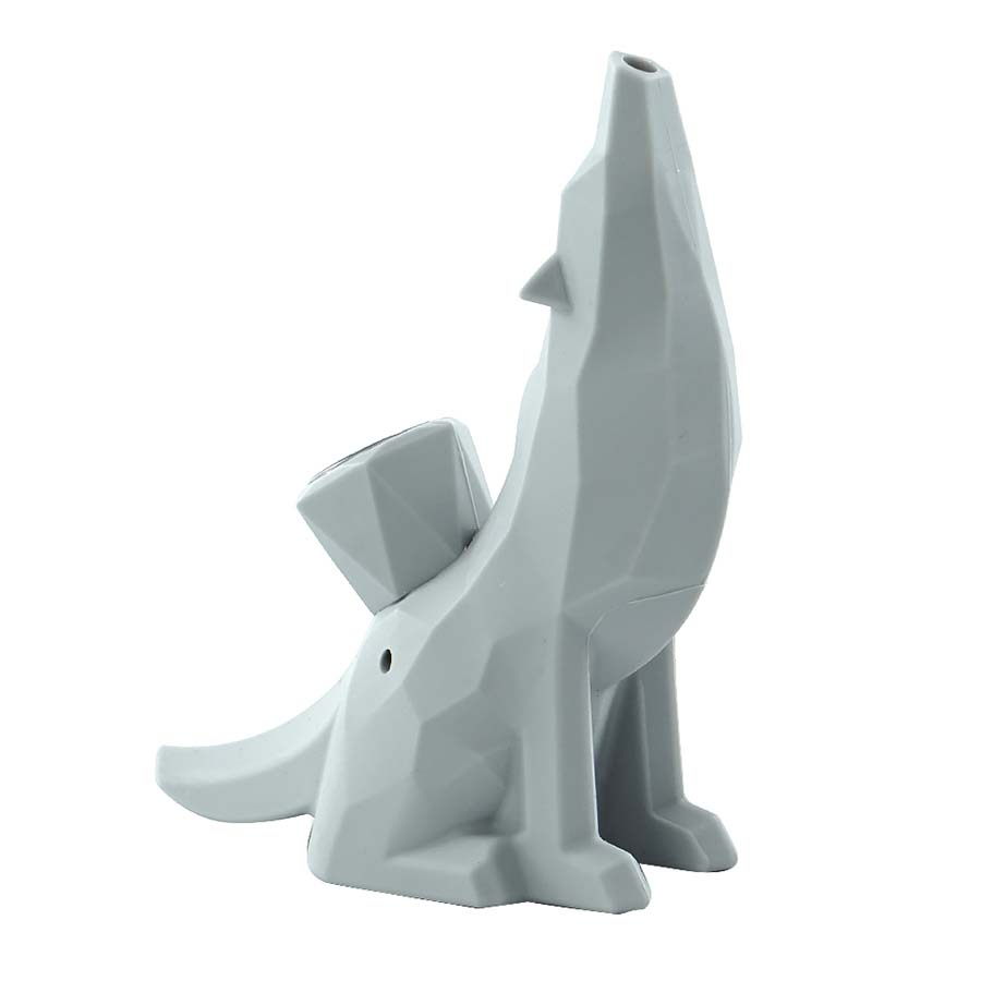 

5.5" Wolf smoking hand pipe bubbler Smoking pipes tobacco dab rig silicone Spoon pipe colorful smoke spoon