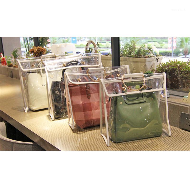 

Clear Dust-Proof Bag Case Organizer Woman Transparent Handbag Protector Holder Hanging Storage Organizer Bag1