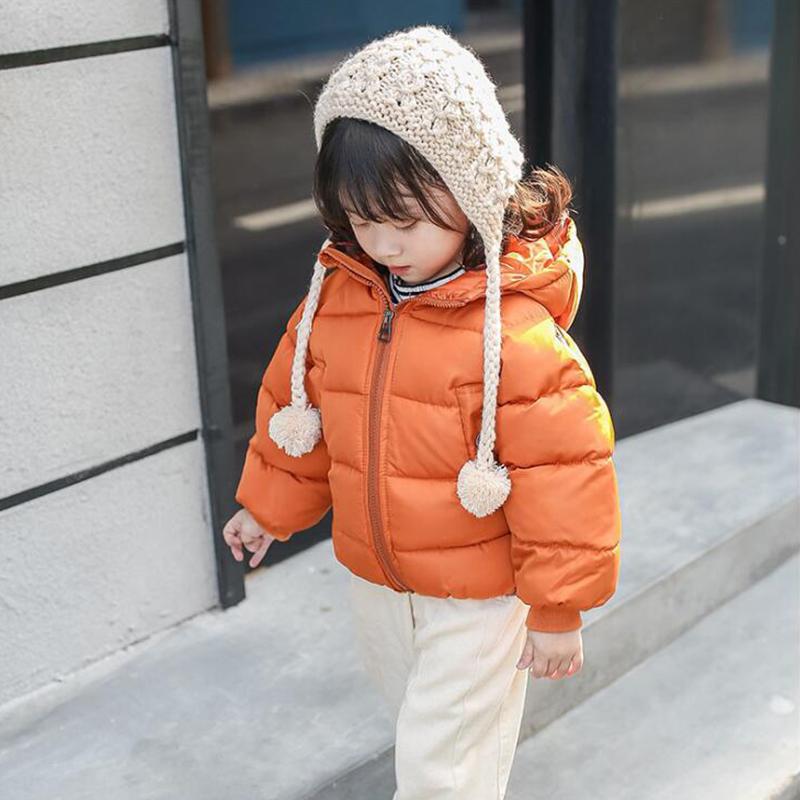 

KISBINI Winter Baby Girl Boy Coat Jacket Cotton Solid Hooded Fashion Thick Warm Down Outwear Overalls For Kid Children Clothing, Black