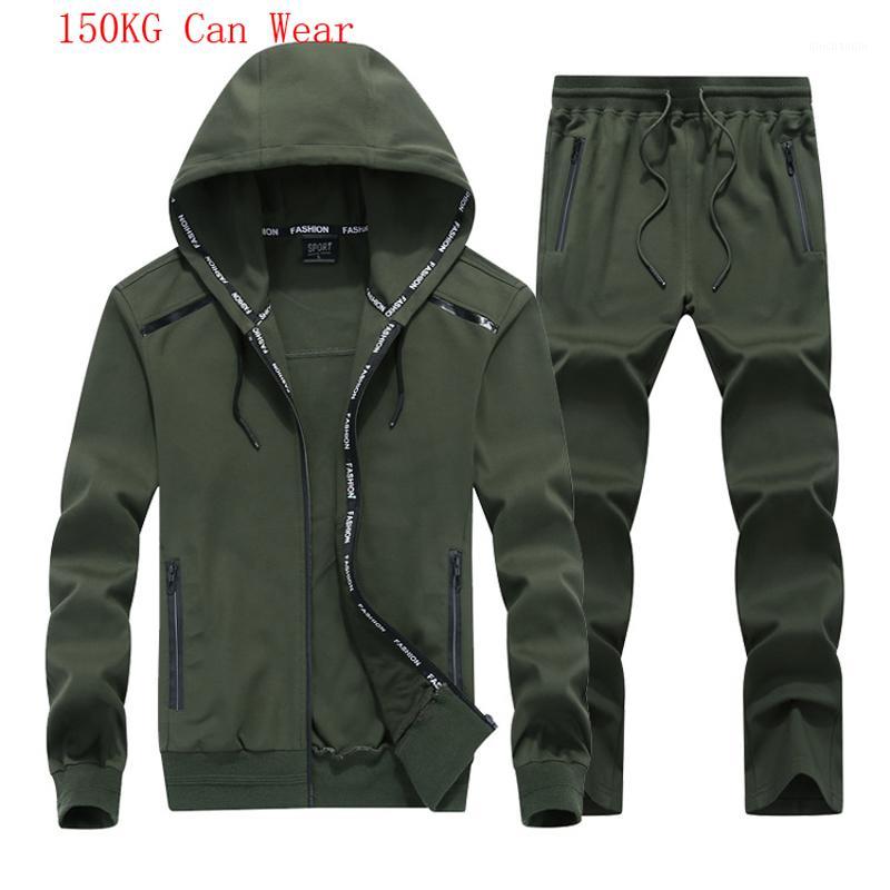 

Sport Suit Fitness Jogging Sports Suit 150KG Can Wear Sportswear Hooded Windproof Running Men's Autumn Winter Large Size 8XL9XL1, Black