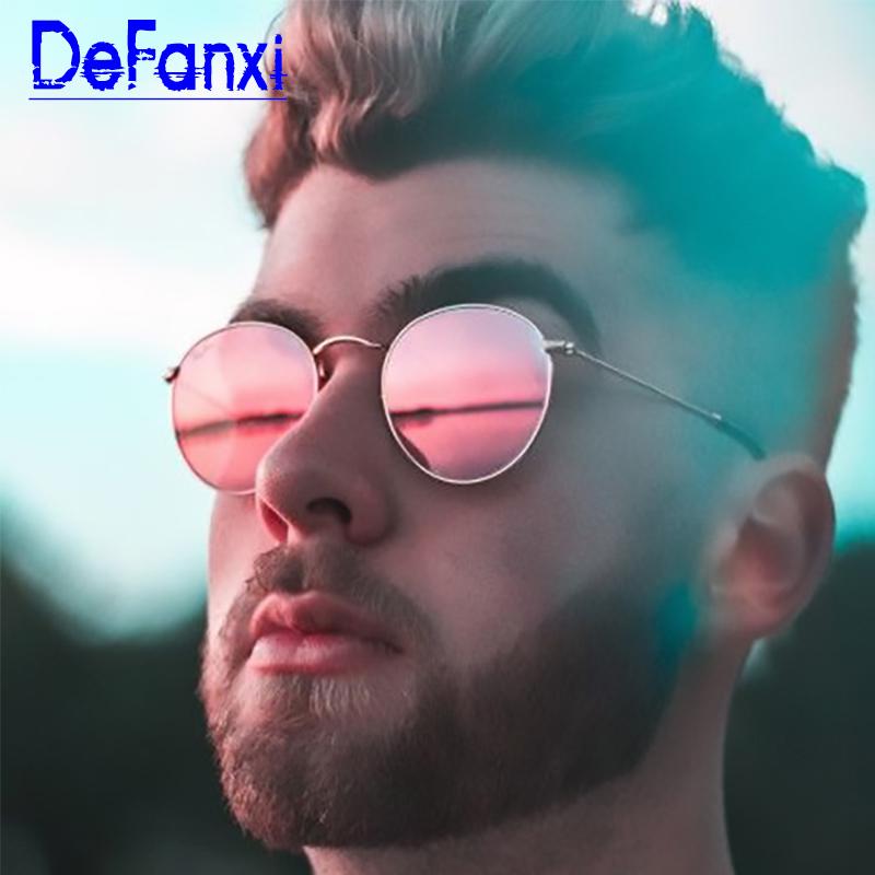 

Small Round Metal Sunglasses Retro Vintage Pink Mirror Glasses Designer Shades For Women Men Tiny Glasses UV400