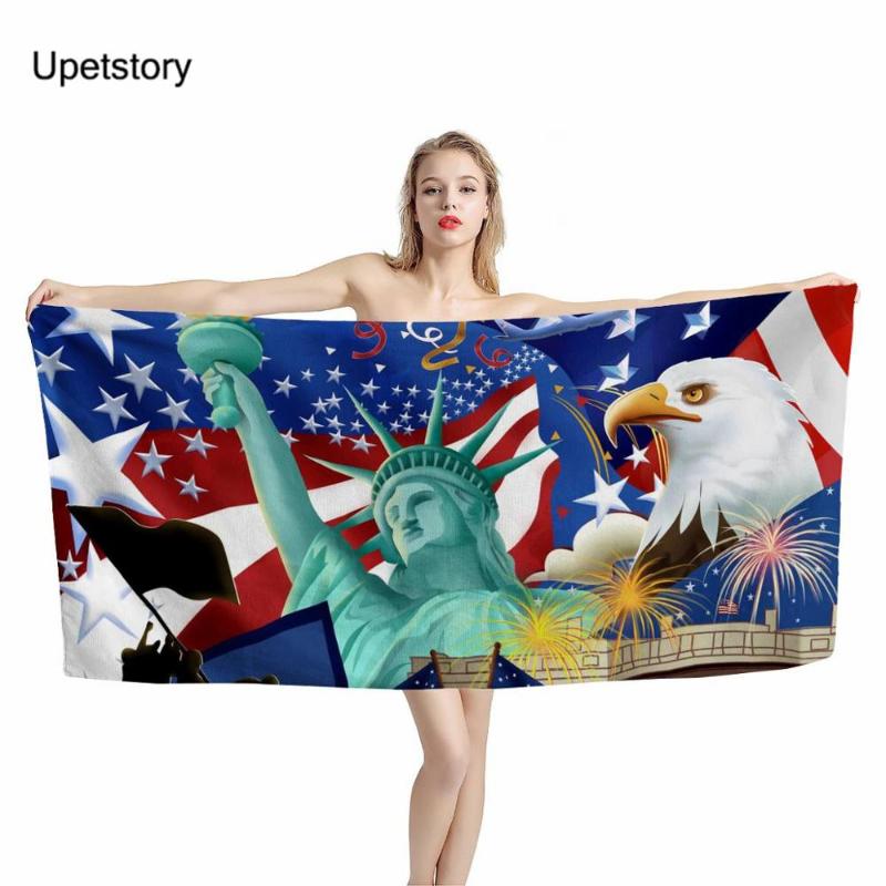 

Upetstory Eagle Printed Cotton Bath Towel Fashion Beach Towel Soft Comfortable Water-absorbent 75*150cm Baby Bath Towels, Yy1603