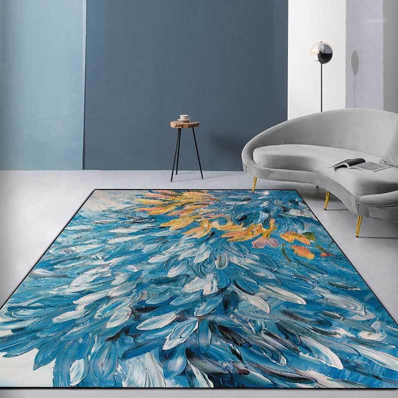 

3D Nordic Simple Household Carpets Living Room Bedroom Bedside Multi-function Carpet Crystal Velvet Printed Soft Rug Home Decor1