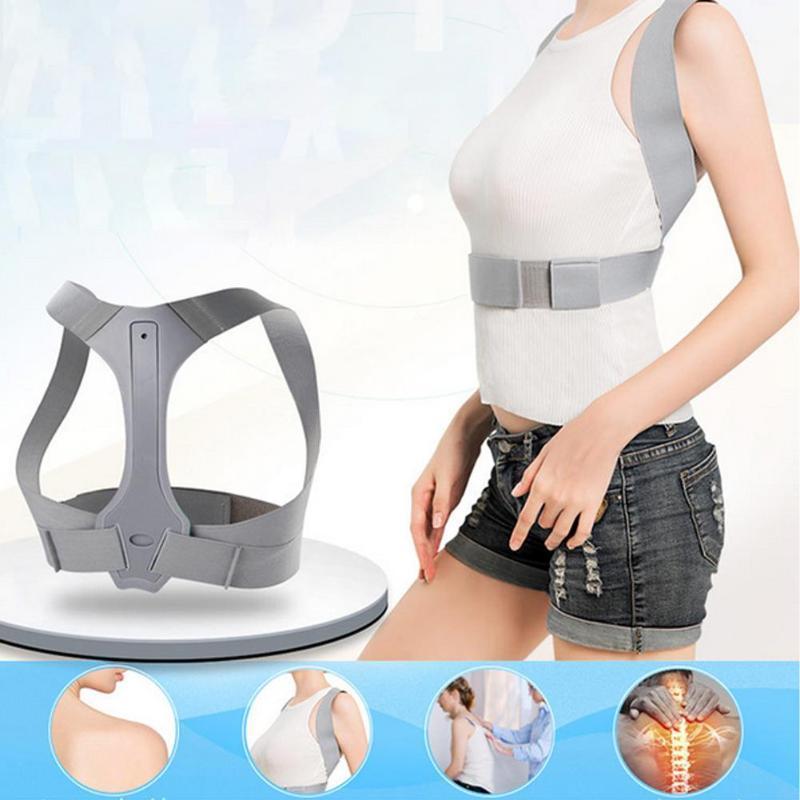 

Adjustable Back Shoulder Therapy Belt Magnetic Posture Corrector Brace Support1, As pic