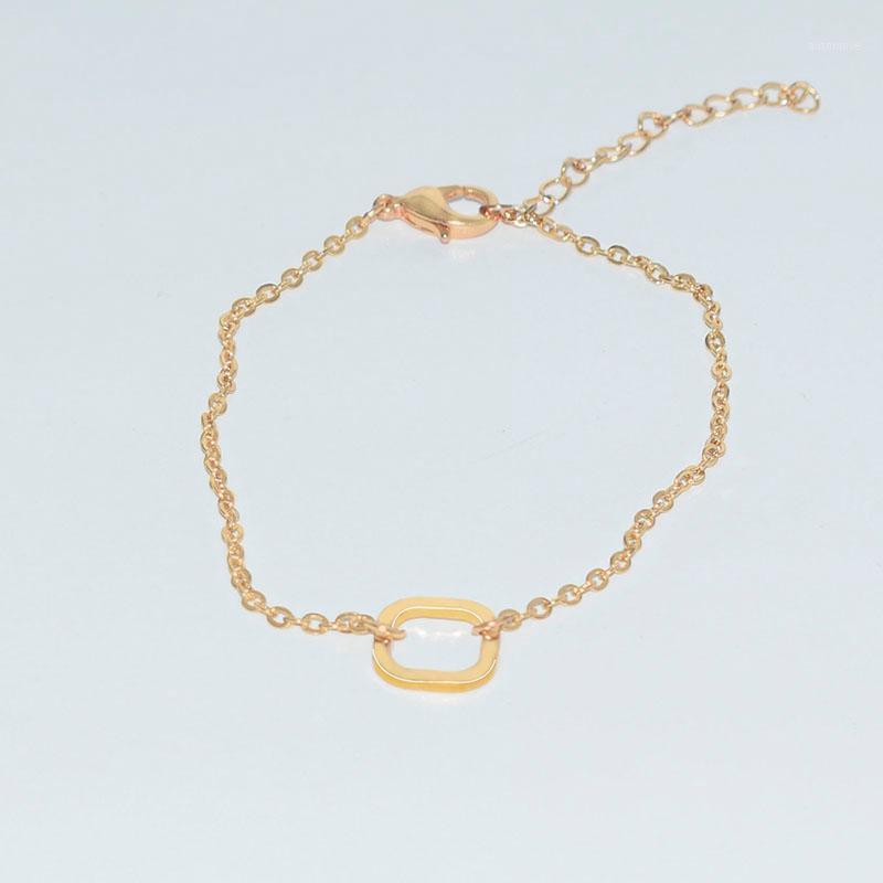 

Geometric Hollow Line Square Bracelet Simple Minimalist Summer Bracelet For Women Gift for Tourists1