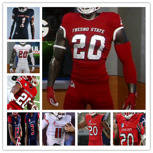 

Custom NCAA 2021 Fresno State Football Jersey David Carr Jake Haener Ronnie Rivers Jalen Cropper Evan Williams Chris Gaston Keric Wheatfall, Men navy