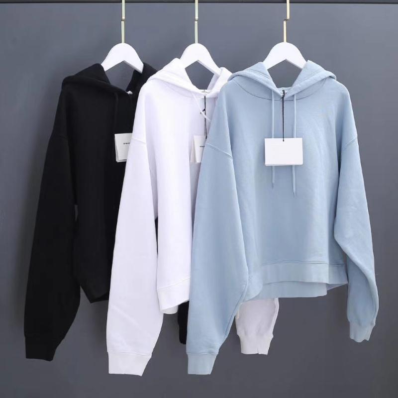 

Letter Printed solid women hooded sweatshirt long sleeve casual loose lady hoodies pullover tops autumn winter new, Black