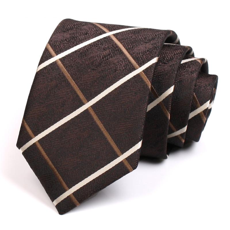 

Bow Ties Men's High Quality Tie Design 7CM Plaid For Men Business Suit Work Necktie Male Fashion Formal Neck With Gift Box