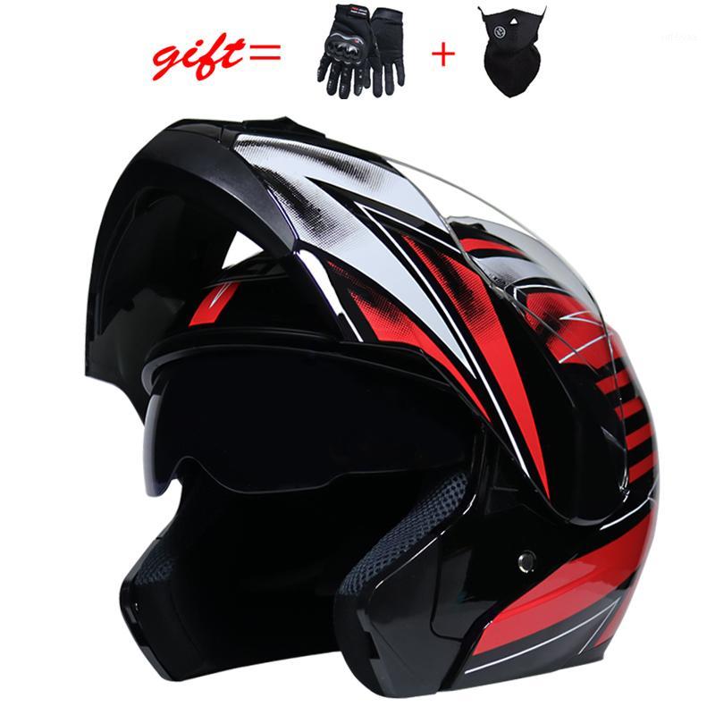 

WLT latest motorcycle helmet dual lens built-in sun visor modular flip helmet DOT approved racing capacete Casco Moto1