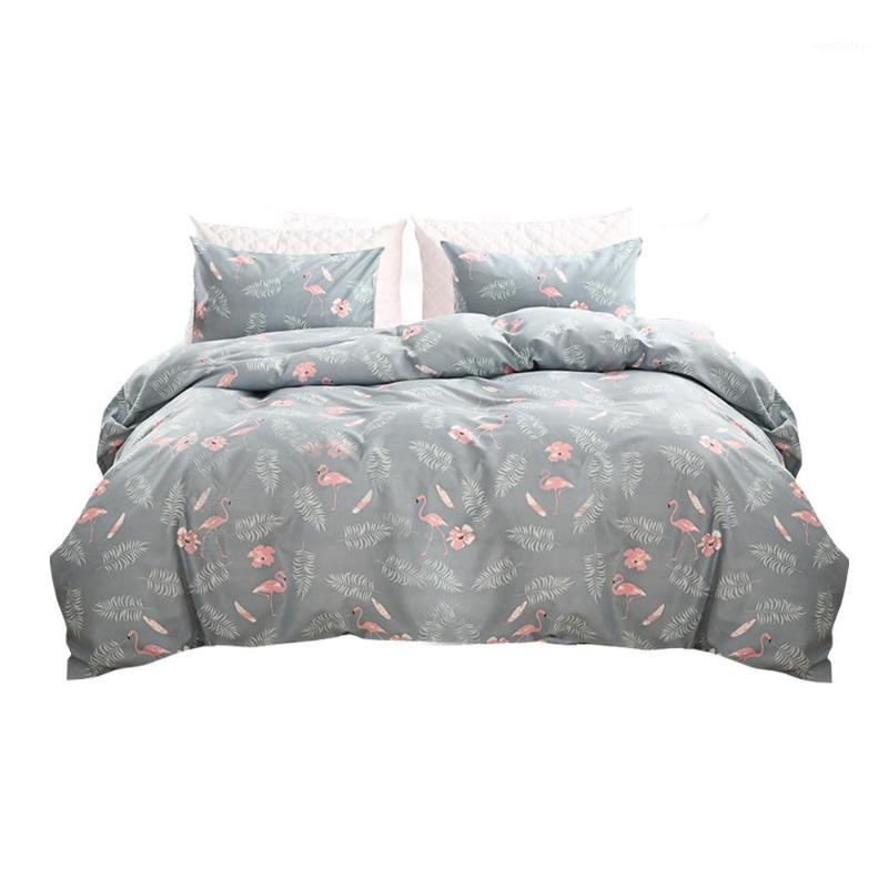 

Home comforter bedding set  Queen King Size bed set duvet cover sets Bedclothes 1pcs Quilt Cover + Pillowcases ins style1, Light grey