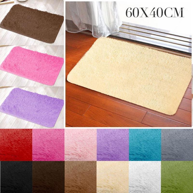 

Fluffy Rugs Area Rug 60x40cm Polyester Fiber Sofa Decoration Dining Room Multicolored Shaggy Anti-Skid Carpet Floor Mat Bedroom1, Red